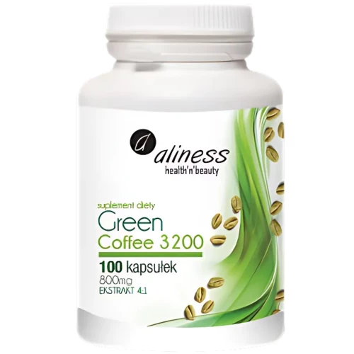 Aliness - Zielona kawa Green Cofee 3200 - 100 kapsułek Aliness - Zielona kawa Green Cofee 3200 - 100 kapsułek